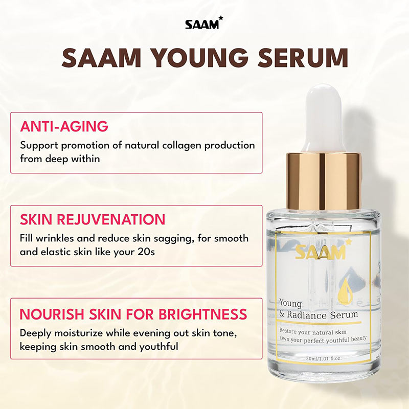 SAAM Young Serum Hyaluronic Acid, Face Serum for Anti-Aging, & Radiant Skin 30ml