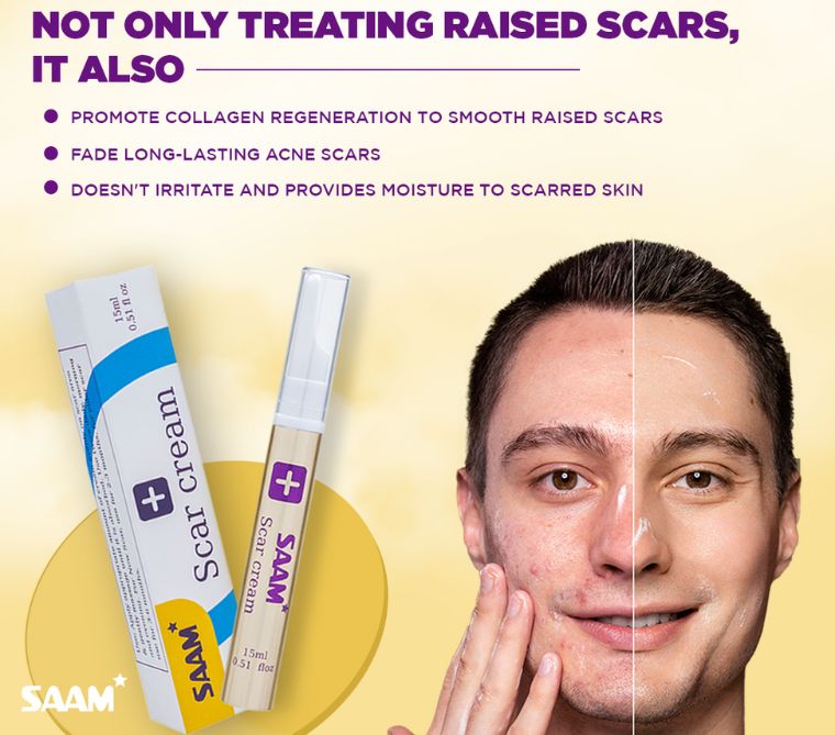 SAAM Scar Cream Fade Minor Scars & Achieve Even Skin Tone 15g